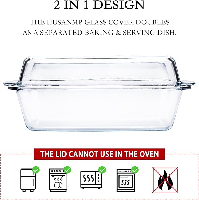 Rectangular Tempered Glass Casserole Dish - Image 3
