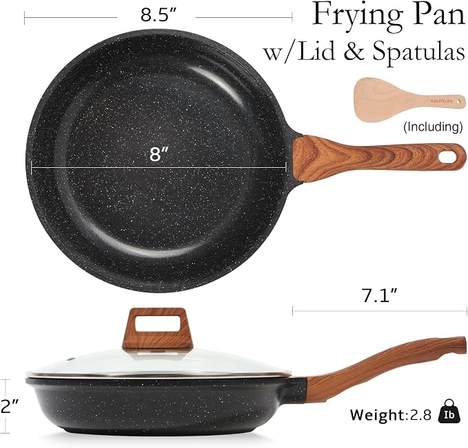 ESLITE LIFE Nonstick Ceramic Frying Pan Skillet - Image 2