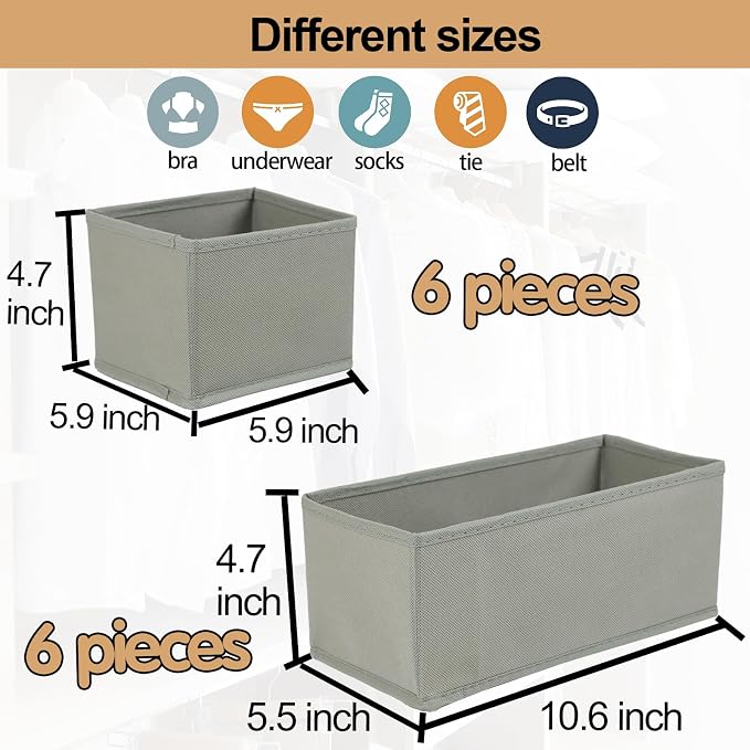Fordonral Drawer Organizer Clothes, Foldable Fabric Dresser Organizer Closet - Image 4