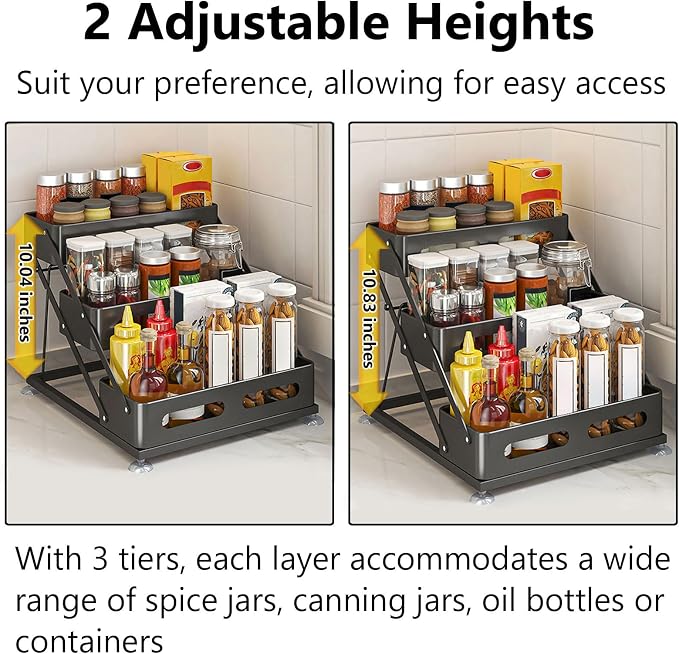 Ceetug 3 Tier Foldable Spice Rack - Image 4