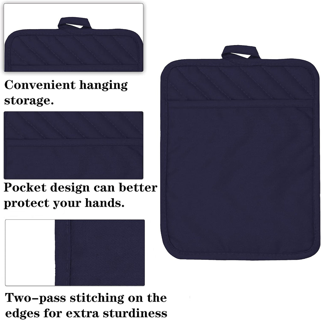 Oven Pot Holder with Pocket Cotton Heat Resistant Coaster Potholder