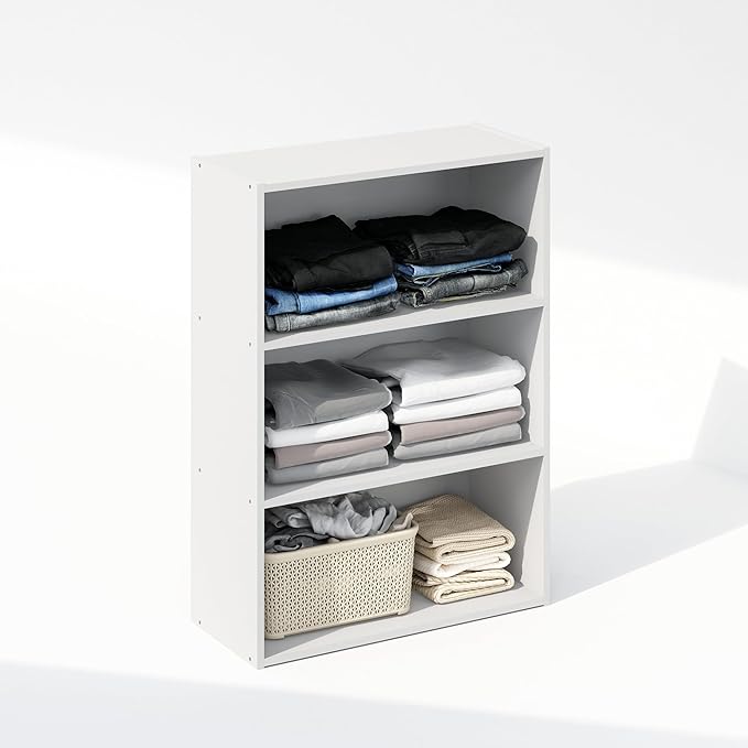 Furinno Reed Closet Organizers and Storage, 3-Tier Reversible Closet Shelves - Image 3