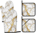 Marble Oven Mitts and Pot Holders Set by Unknown