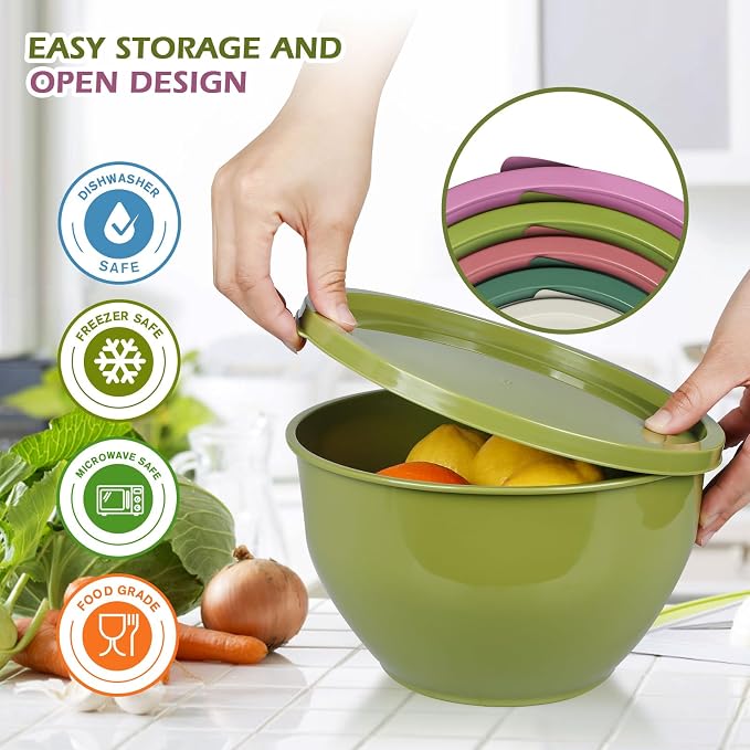 Greentainer Plastic Mixing Bowls - Image 3