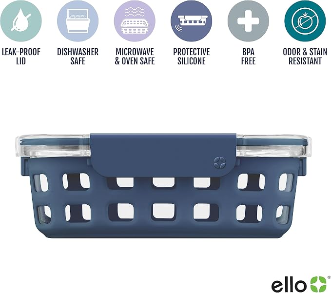 Ello Duraglass Meal Prep Container- Glass Food Storage Container - Image 4