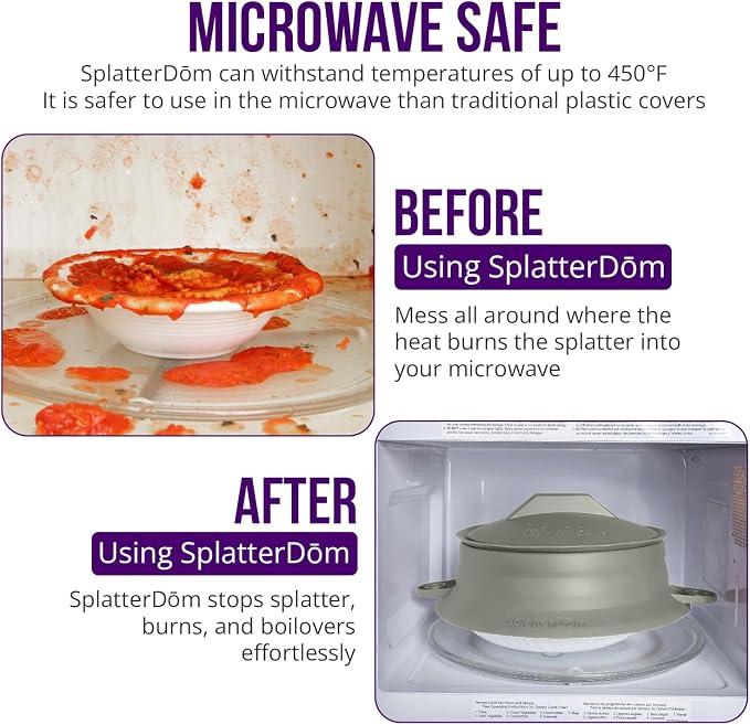 L.I.Q Silicone Splatter Guard – Fits 8 and 10 Inch Pots – Microwave Safe and - Image 9