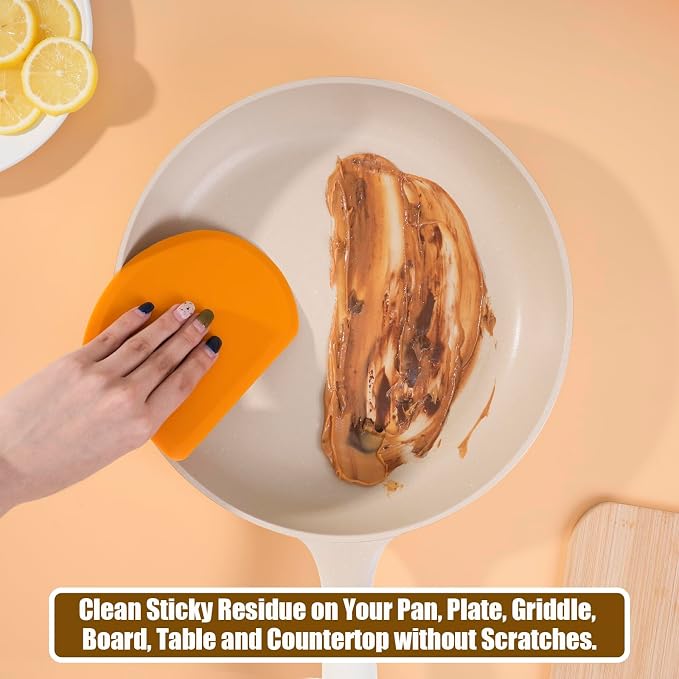 Sapid Flexible Curved Edge Silicone Bowl Scraper, Food Grade Dough Scraper - Image 6