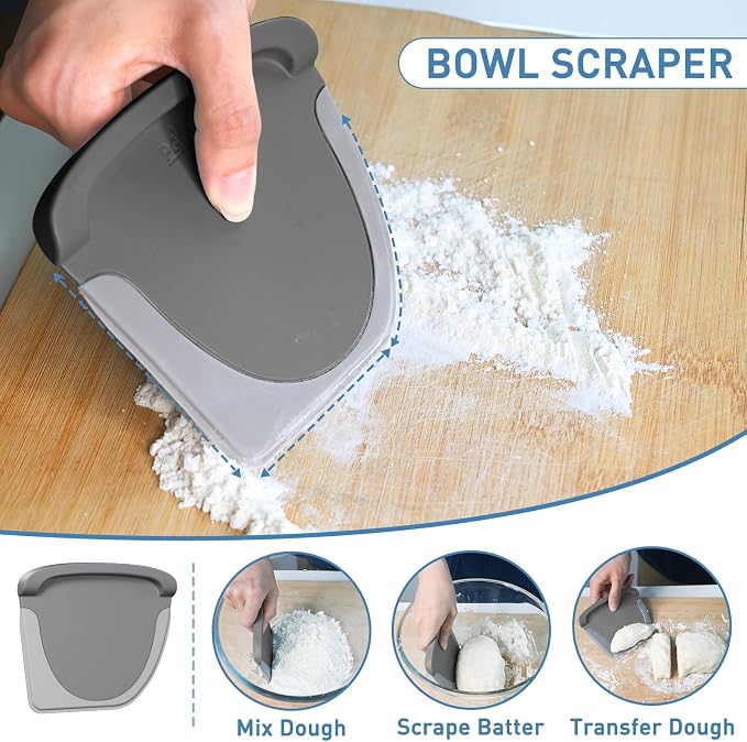 2 IN 1 Upgrade Bench Scraper, Dough Scraper - Image 4