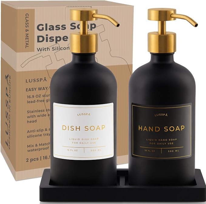 Glass Soap Dispenser Set of 2 - Image 7