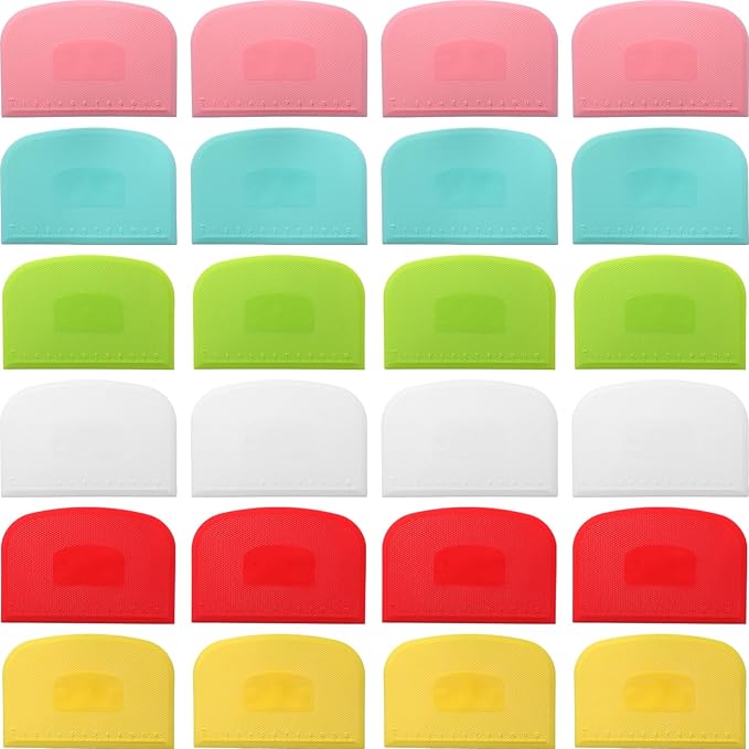 Uiifan 24 Pcs Plastic Bench Scraper by Uiifan