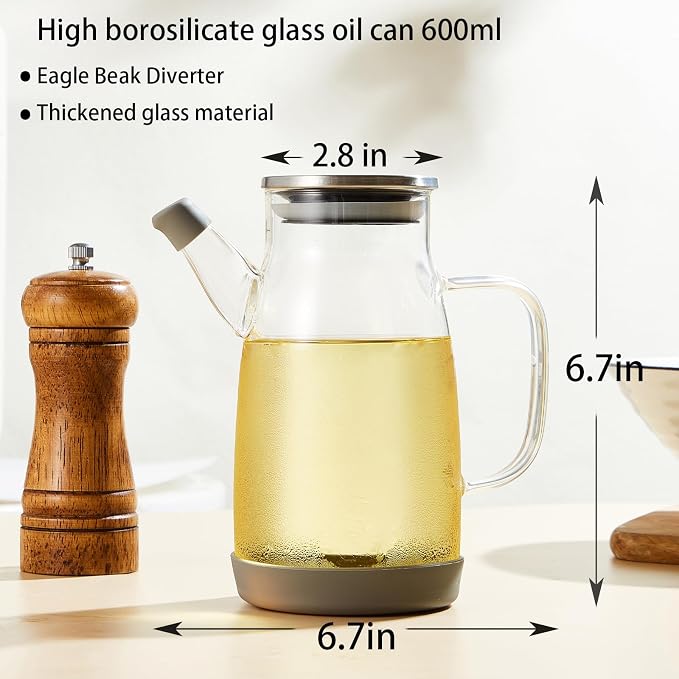 Glass Olive Oil Bottle, Olive Oil Dispenser Bottle - Image 2