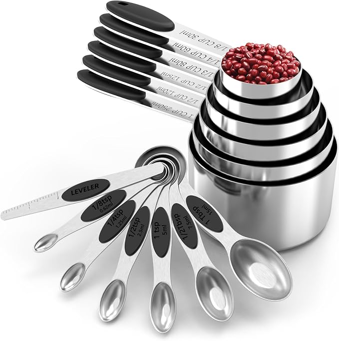 TILUCK magnetic measuring spoons set and measuring cups, stainless steel by TILUCKBringsGoodLuck