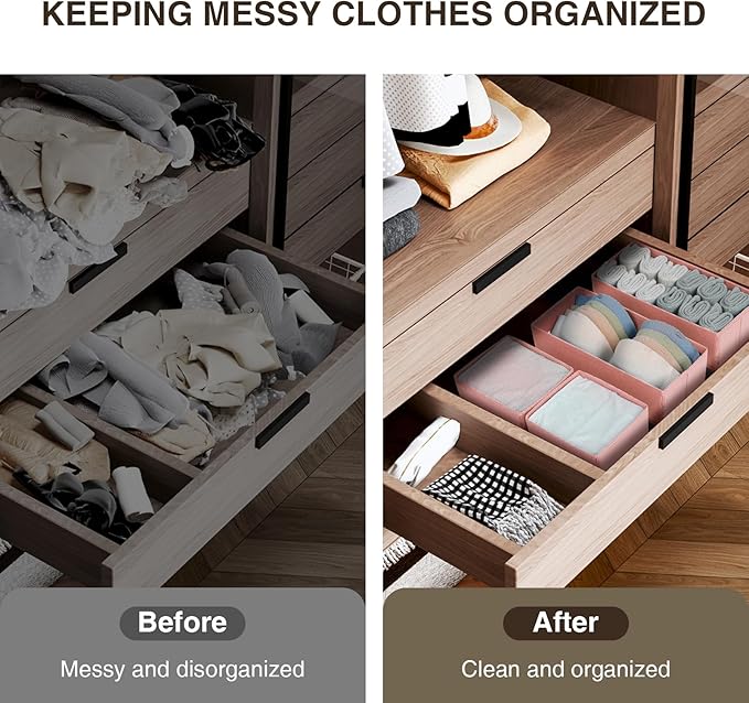 DIMJ Fabric Drawer Organizer Bins - Image 4
