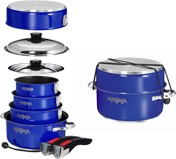 Magma 10 Piece Gourmet Nesting Stainless Steel Cookware Set - Image 5