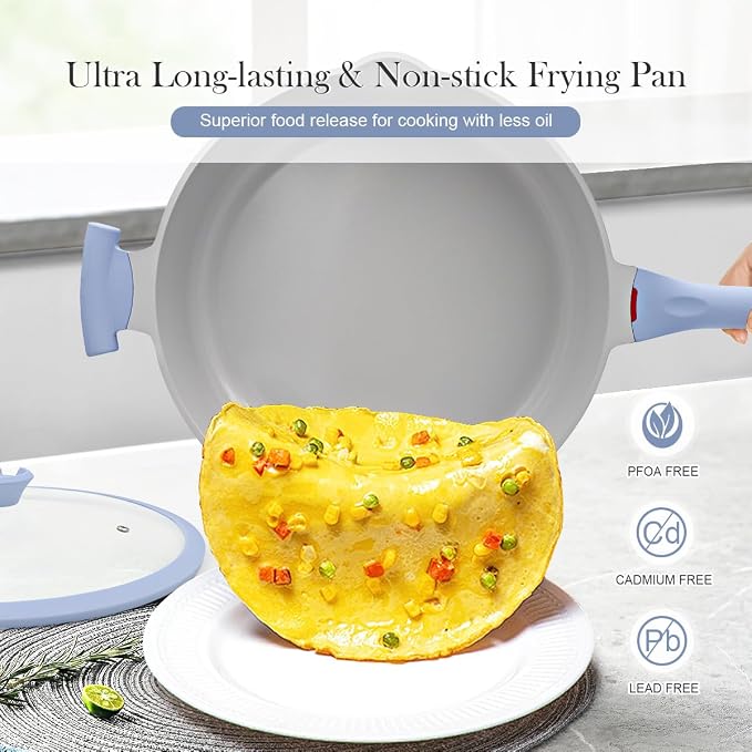 AIKENBBKK Ceramic Frying Pan Skillet Nonstick - Image 5