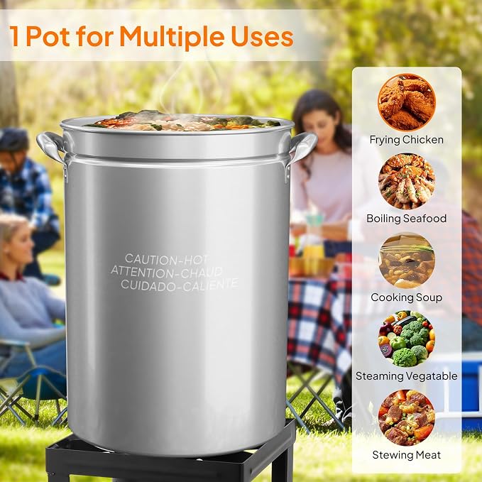 ROVSUN 44QT Stainless Steel Seafood Boil Pot - Image 5