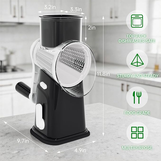 Ourokhome Rotary Cheese Grater Cheese Shredder - Image 6