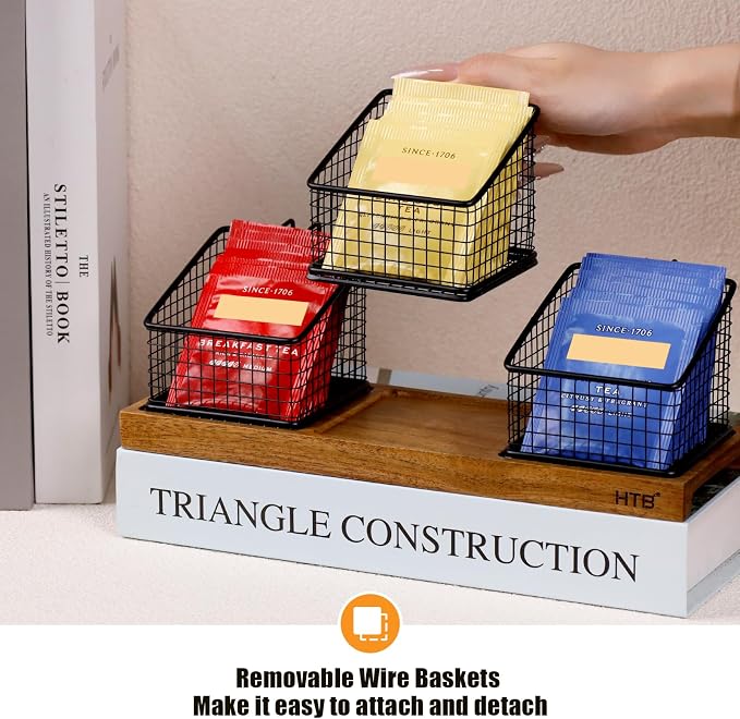 HTB Tea Organizer for Tea Bags, Tea Bag Holder - Image 5