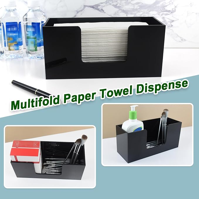 Paper Towel Holder Countertop, Acrylic Bathroom Paper Towel Holder, Countertop - Image 7