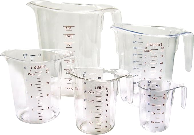 Winco 5-Piece Measuring Cup Set, Polycarbonate by Winco