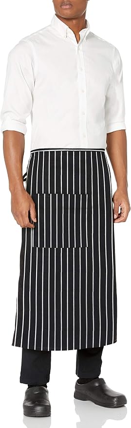 Uncommon Threads unisex adult Full Apron, Chalk Stripe, One Size US by Uncommon+Threads