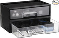 Vtopmart 2 Pack Clear Stackable Storage Drawers, 12.1''W Plastic Organizers Bins by Vtopmart