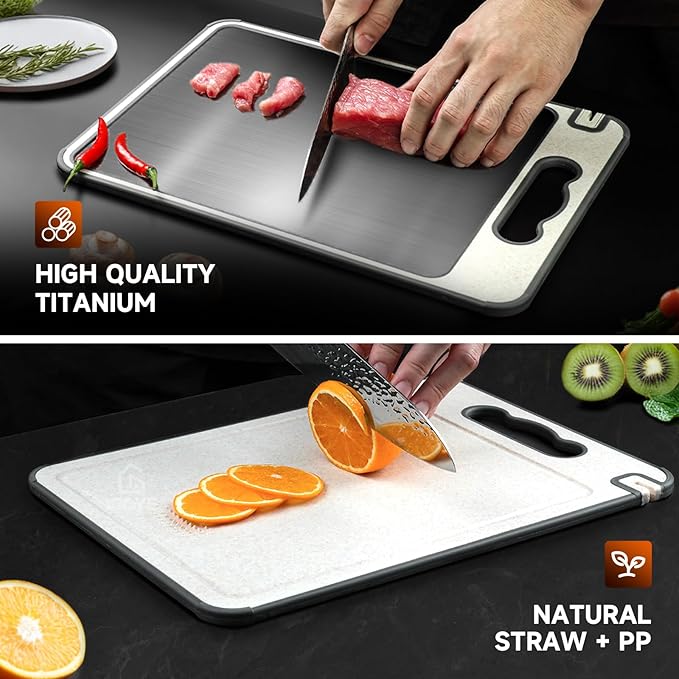 Titanium Cutting Board, Double Sided Chopping Board - Image 2
