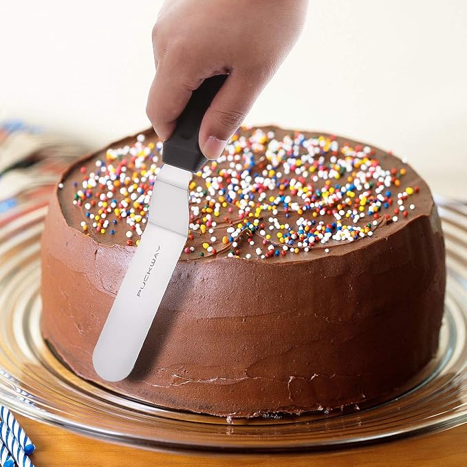 Angled Icing Spatula, Stainless Steel Offset Spatula, Cake Spatula Set of 2 - Image 4