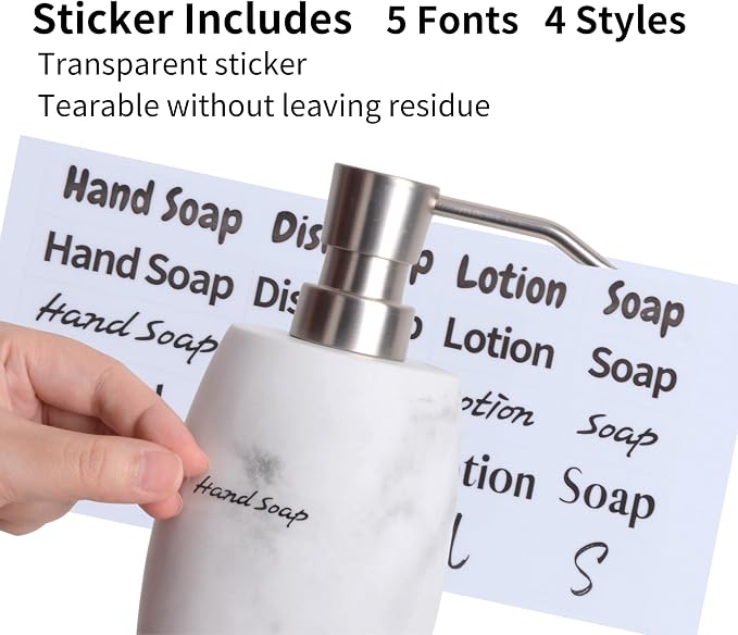 Clasin Home Resin Hand Soap Dispenser, Refillable Soap Dispenser - Image 5