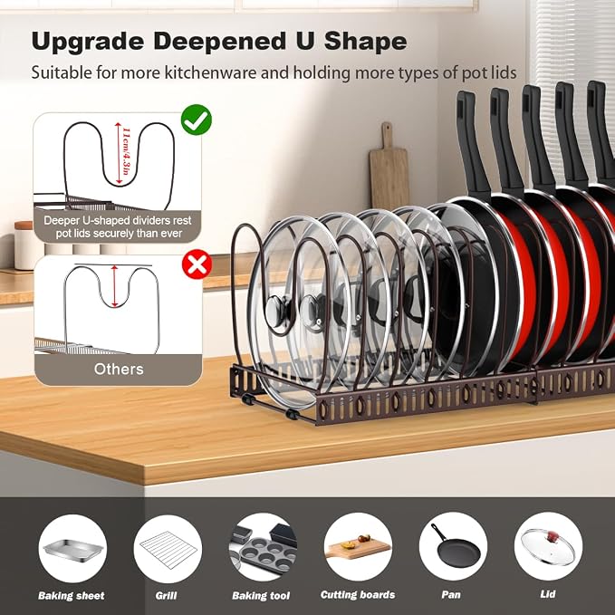 Housolution Pot and Pan Organizer Rack - Image 2