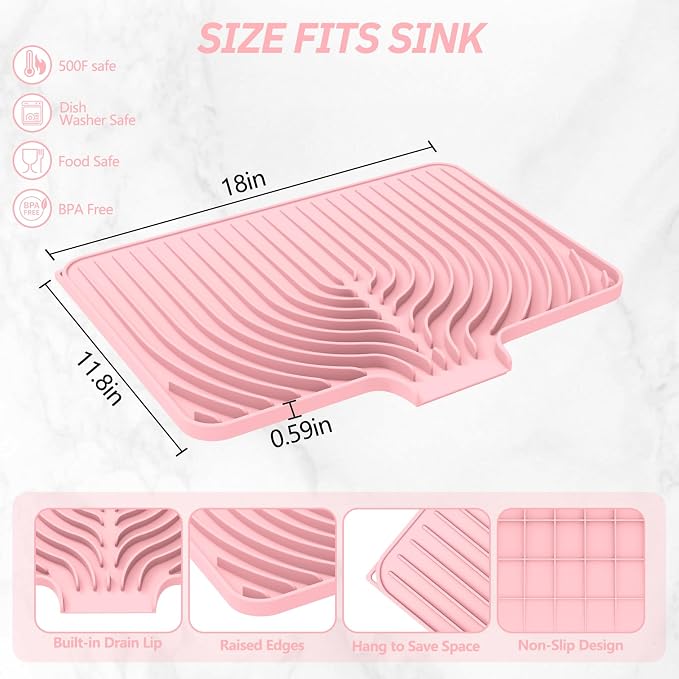 Dish Drying Mat for Kitchen Counter, - Image 2