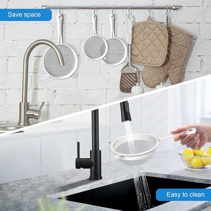 3 Pcs Plastic Nylon Fine Mesh Kefir Strainer Set - Image 6