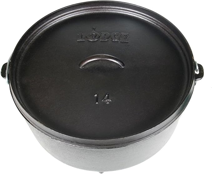 Lodge 10 Quart Pre-Seasoned Cast Iron Camp Dutch Oven - Image 3