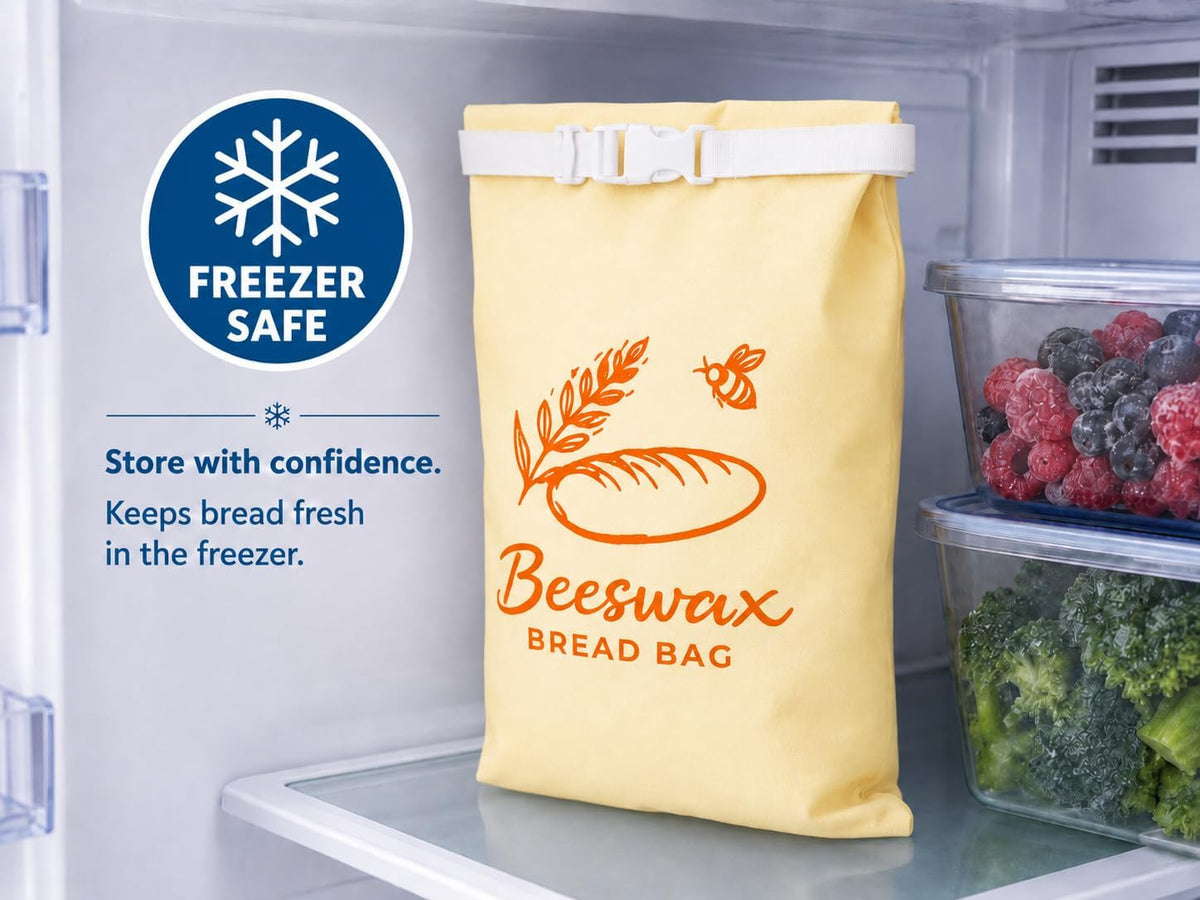 2 Pack Beeswax Bread Bags for Homemade Bread & Sourdough