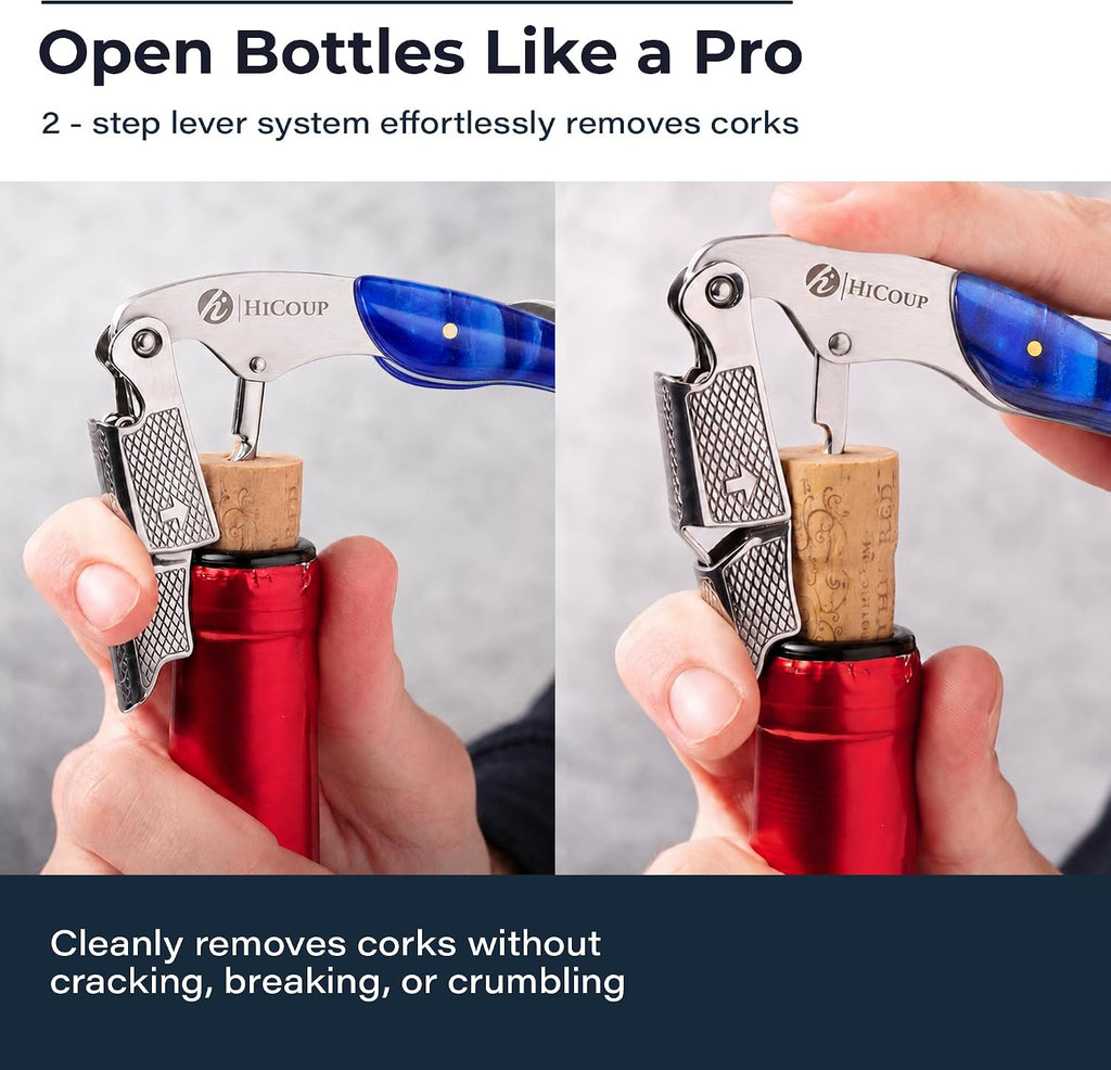 HiCoup Wine Opener - Professional Corkscrews for Wine Bottles w/Foil