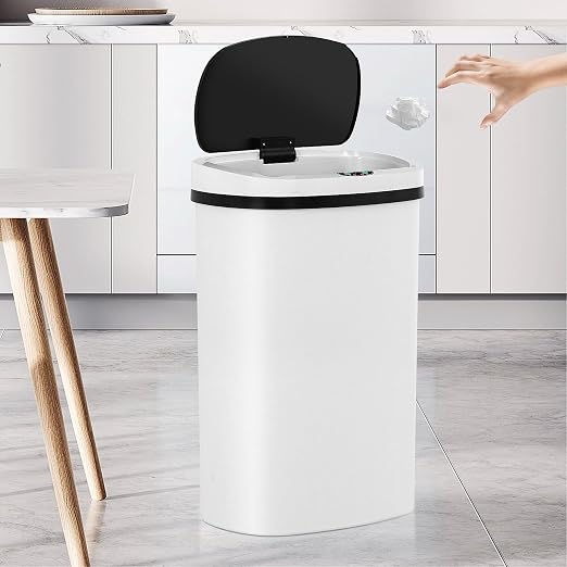 13 Gallon Trash Can, 50Liter Plastic High-Capacity Automatic Kitchen Trash Can - Image 9