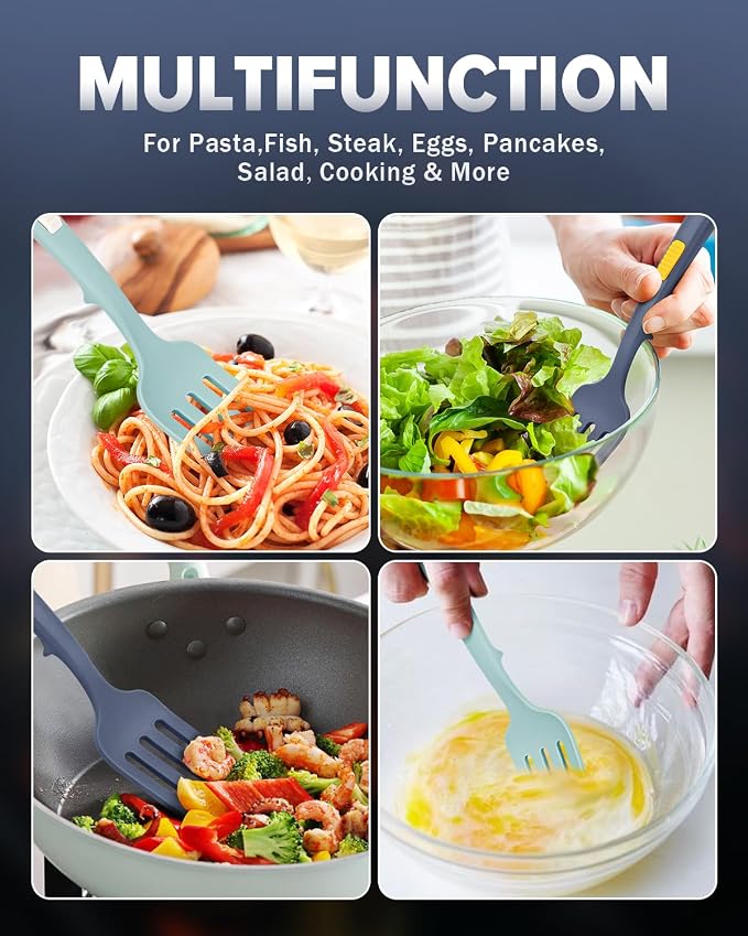 Silicone Flexible Long Handler, 11.6 Inch Heat Resistant Cooking Tool, Non - Image 5
