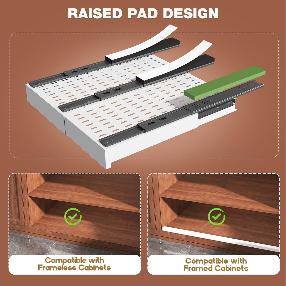 Pull Out Cabinet Organizer,4-Side Expandable to Maximize Cabinet
