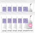 simplehuman Code M 200 Count Custom Fit Liners, Drawstring Kitchen Trash Bags by Simplehuman