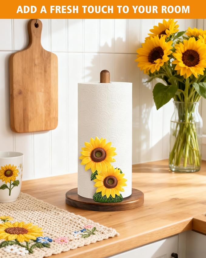 Sunflower Paper Towel Holder, Gifts - Image 2