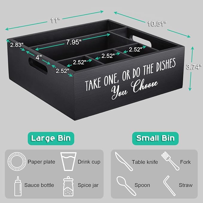ALELION Paper Plate Dispenser for Countertop - Image 7