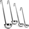 Whysko Soup Ladles Stainless Steel Multipack, 6 & 8 oz Metal Ladle Spoons by WHYSKO