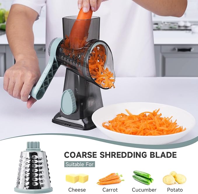 Cheese Grater Hand Crank, Manual Cheese Shredder - Image 2