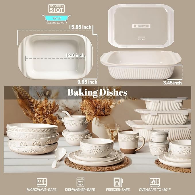 Artena Baking Dish 5.1 Quarts, Casserole Dishes - Image 2