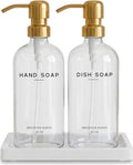 Luxury Glass Hand and Dish Soap Dispenser Set by Brighter Barns by BrighterBarns