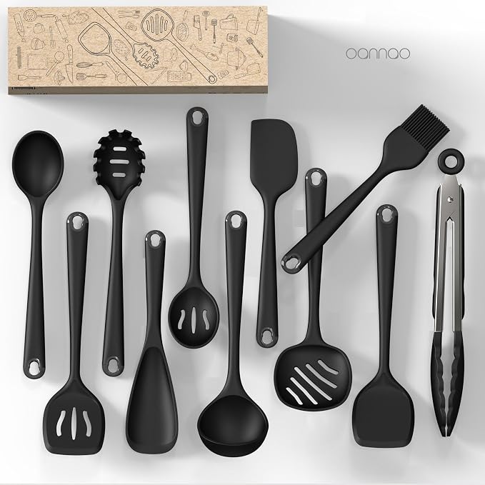 oannao Silicone Kitchen Utensils Set, 600°F Heat Resistant Silicone Cooking - Image 3