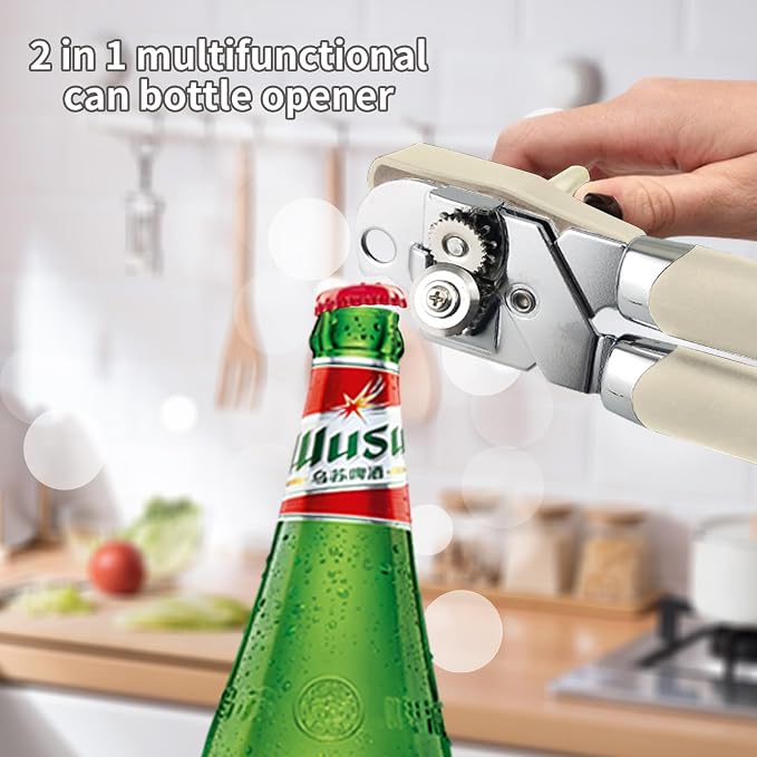Safring Can Opener Manual, Handheld Strong Heavy Duty Stainless Steel Can Opener - Image 5