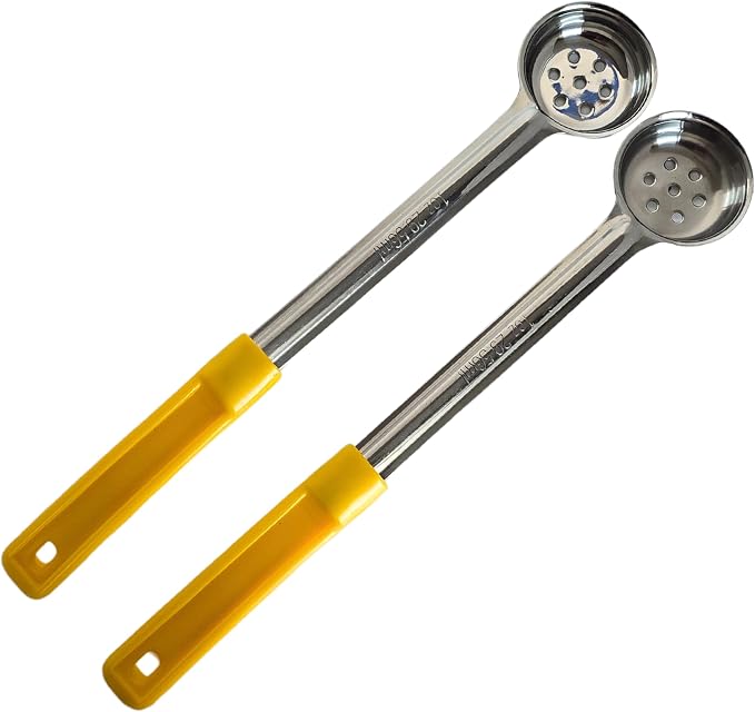 1 Ounce Slotted Stainless Steel Portion Control Ladle Spoon by Habanerofire