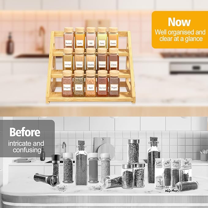 Spice Rack - Tiered Spice Rack Organization - Image 4