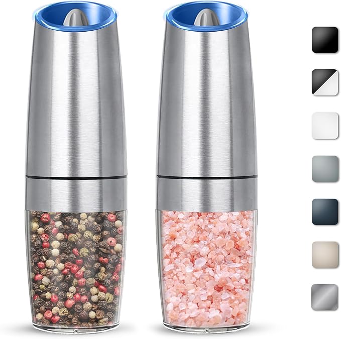 Gravity Electric Salt And Pepper Grinder Set, Automatic Salt And Pepper Grinder by KIARYUOLL